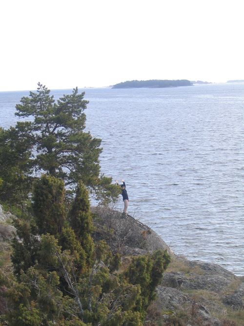 naked at a fjord in Nyköping